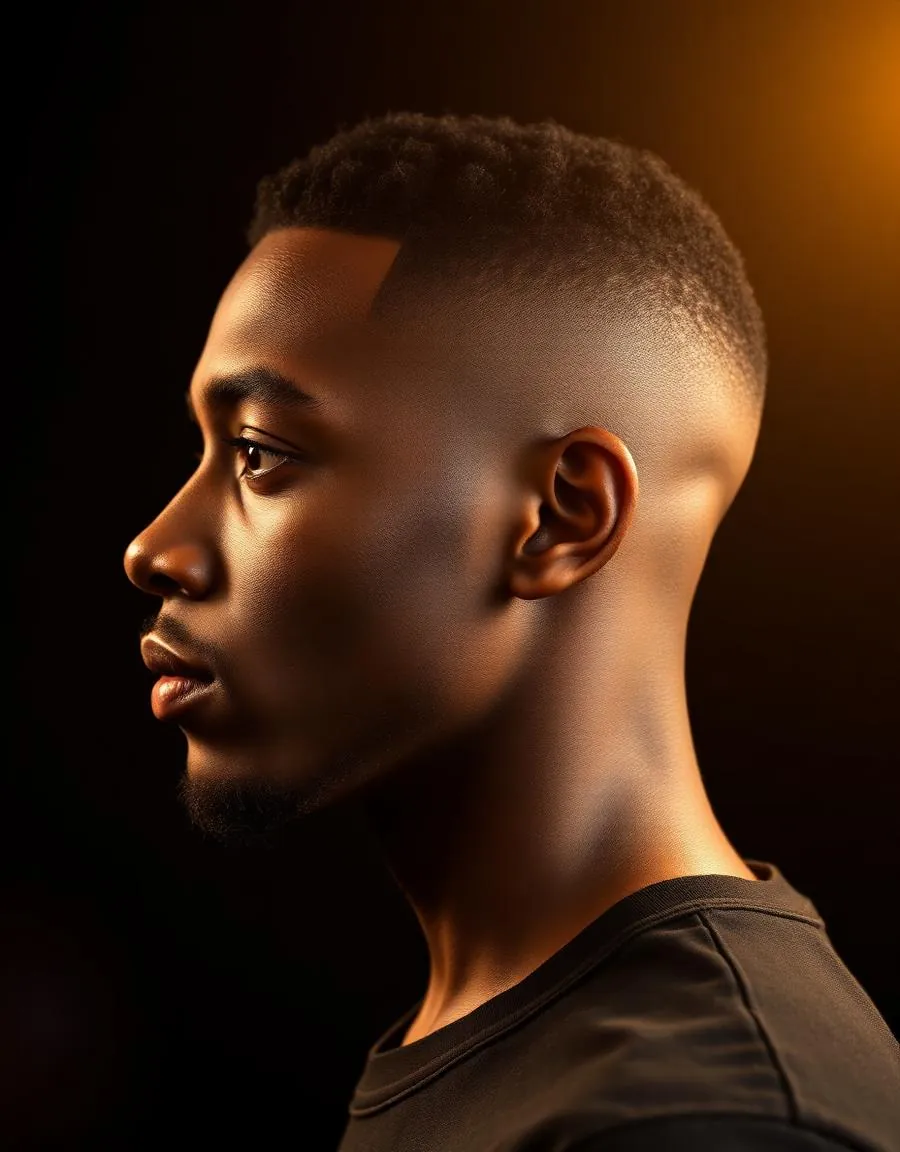 Fresh high skin fade with a sharp line-up by a Velvet Edge barber in Centurion